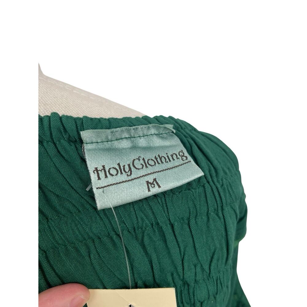 NWT Holy Clothing Dress Embroidered Green Renaissance Sleeveless Size Medium - Picture 15 of 16